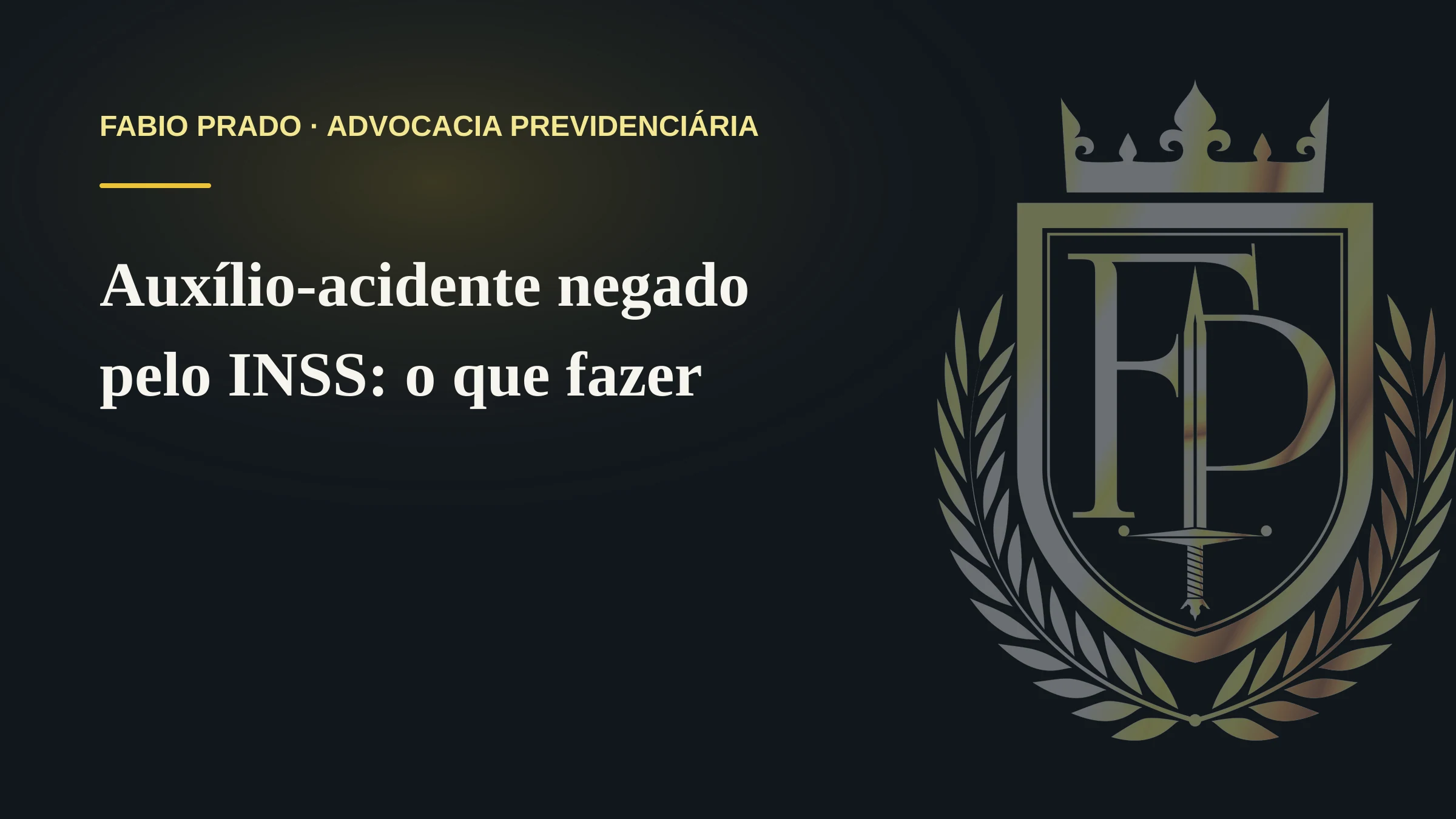 Auxílio-acidente negado pelo INSS: o que fazer