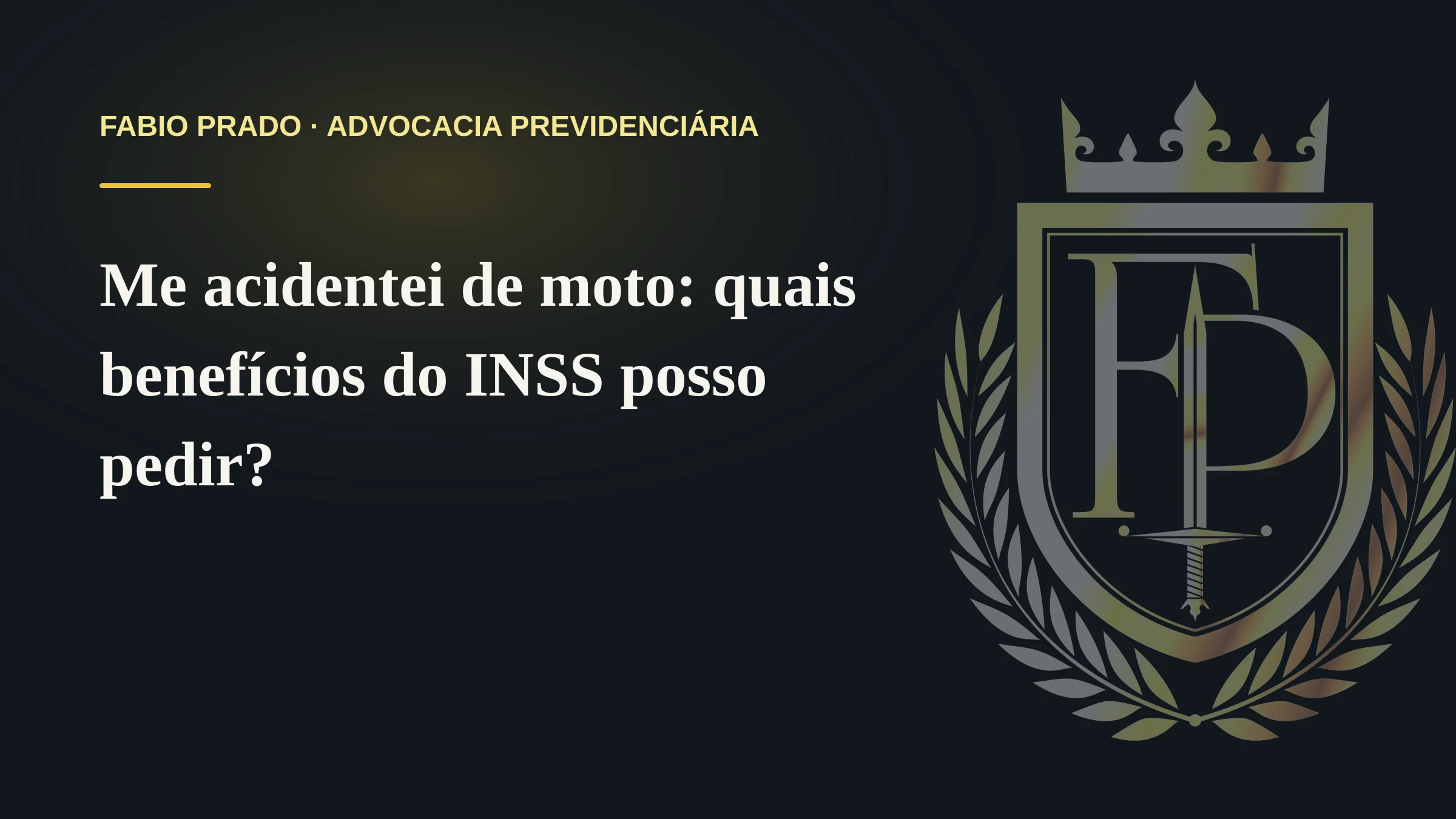 Me acidentei de moto: quais benefícios do INSS posso pedir?